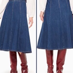 NWOT Kate Spade Skirt The Rules Denim Midi skirt Size 0 🥰